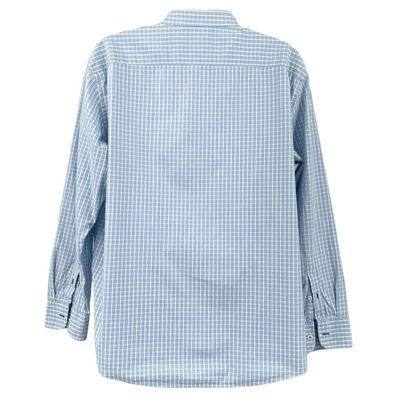 UNTUCKit Mens Rocchetta Regular Fit Button Up, Lt Blue Check, Size XXL - Picture 3 of 8
